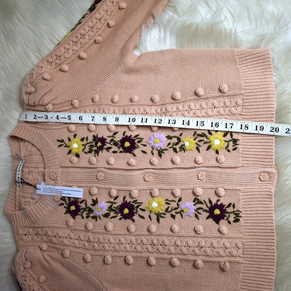 Alice + Olivia | Kitty Puff Sleeve Cardigan - Picture 9 of 16